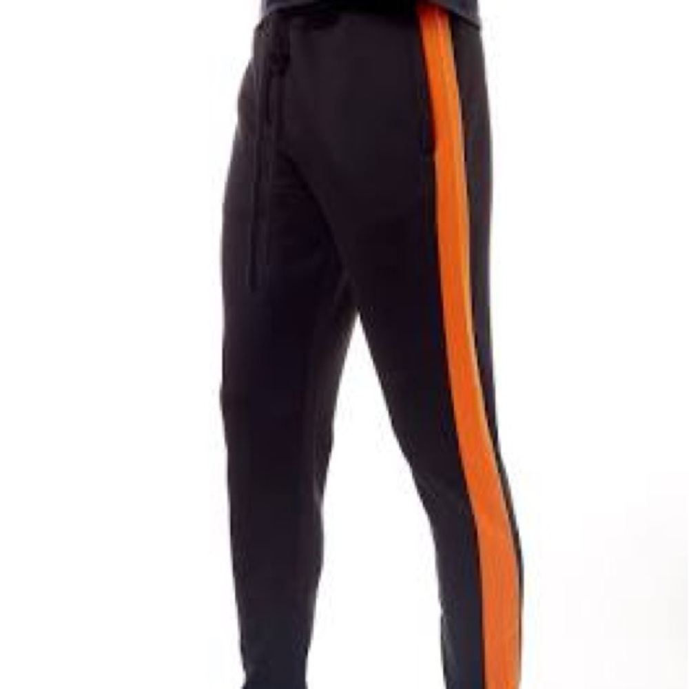Rebel Minds 401 Black-Orange Track Pants
